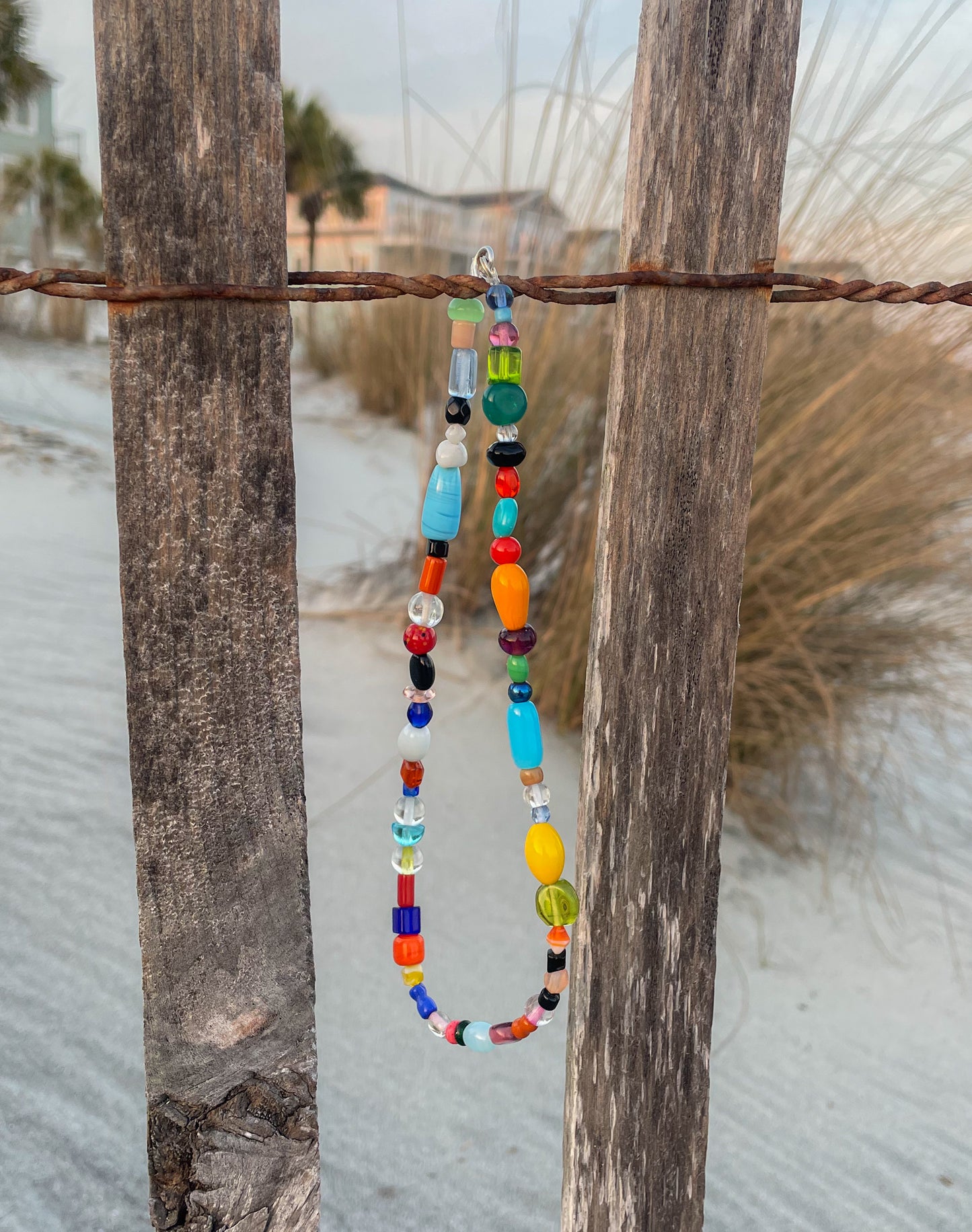 Stained glass necklace