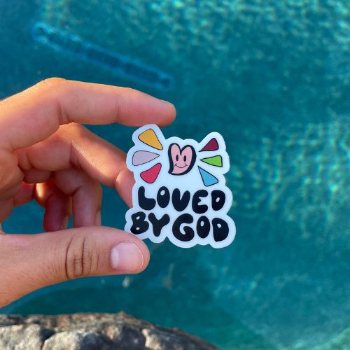 Loved by God sticker
