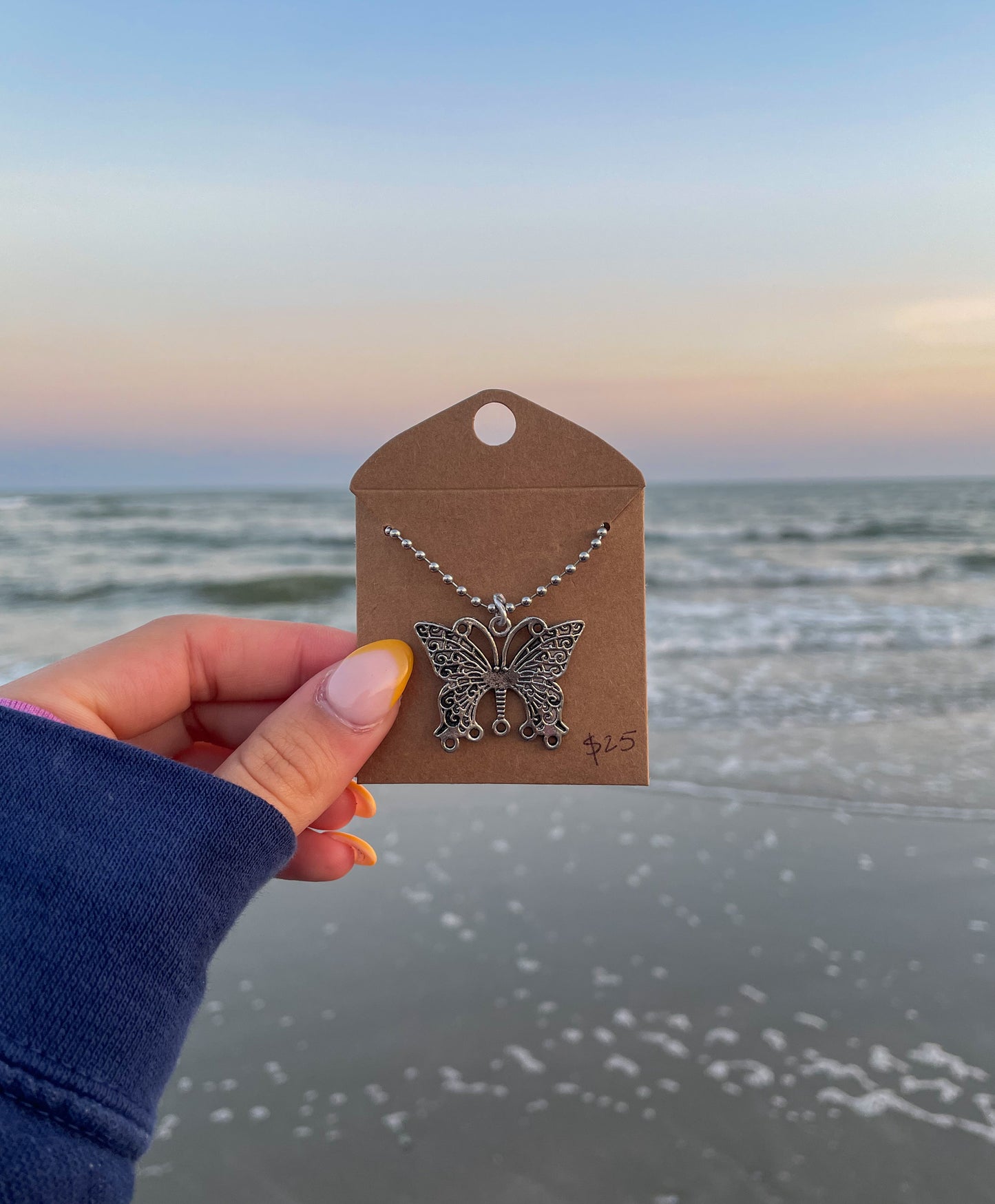 Antique butterfly necklace