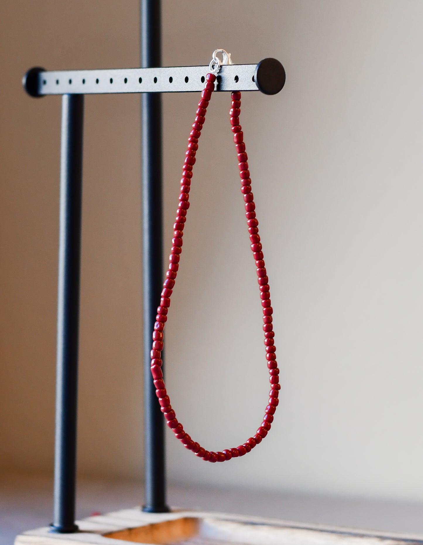 Maroon necklace