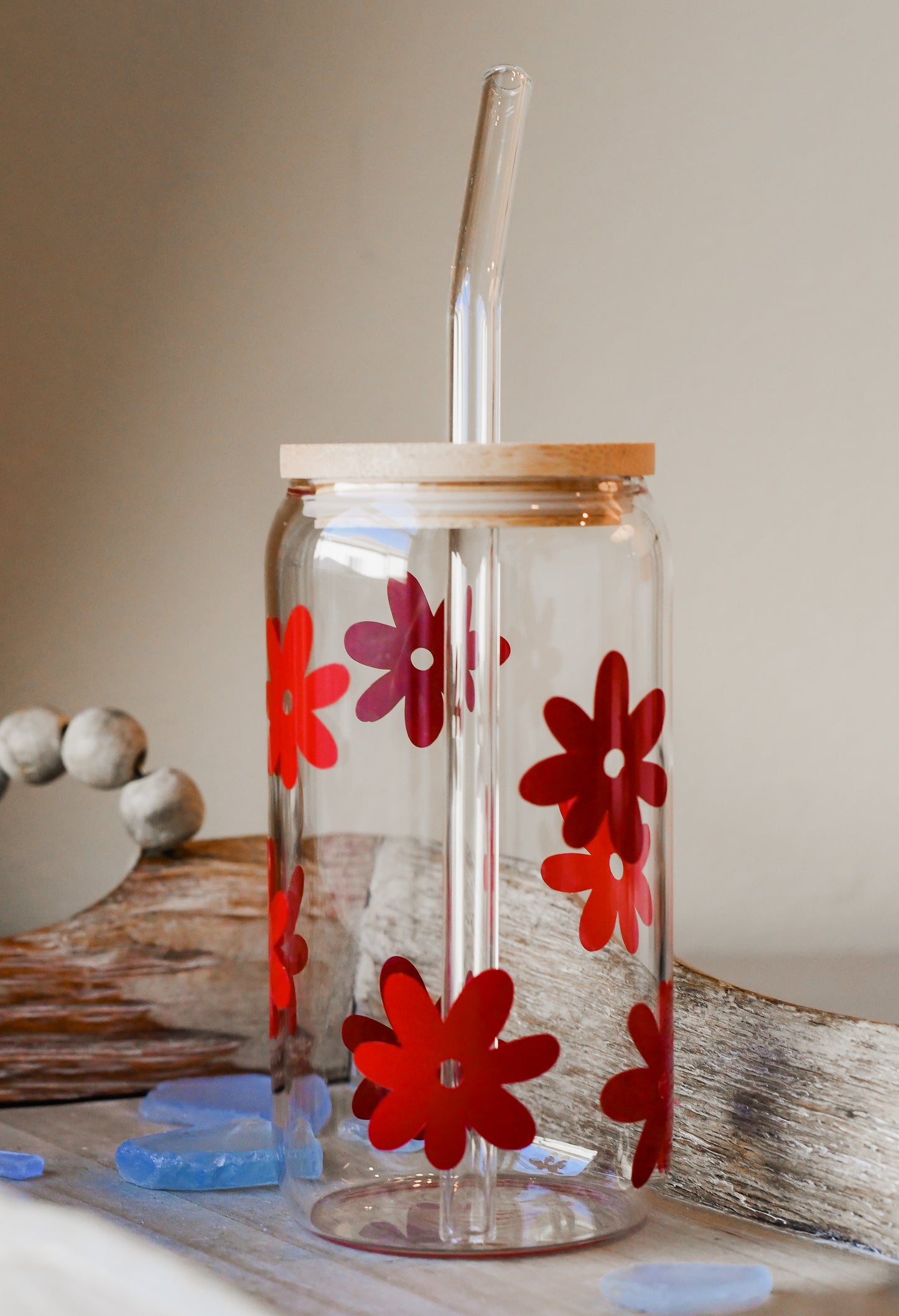 Crimson flower cup