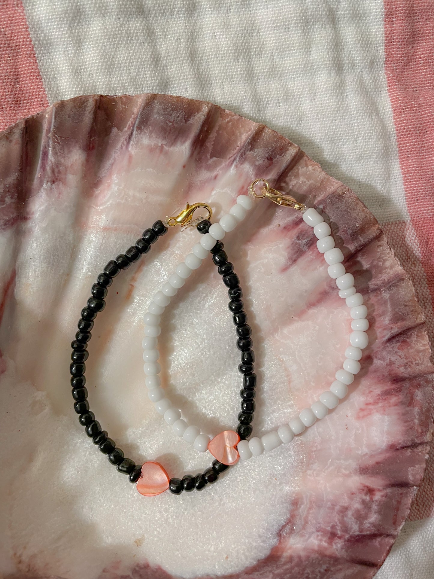 Black young hearts bracelet