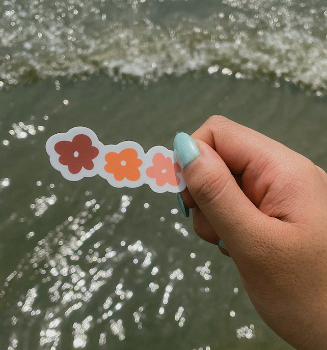 Floral sticker